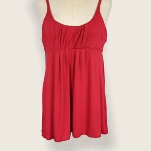 GAP red empire waist top sz m